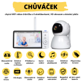 Chůváček – chytrá WiFi video chůvička s 8 ukolébavkami, HD obrazem a mobilní aplikací
